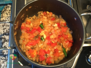 Saag Paneer Tomato Onion Prep