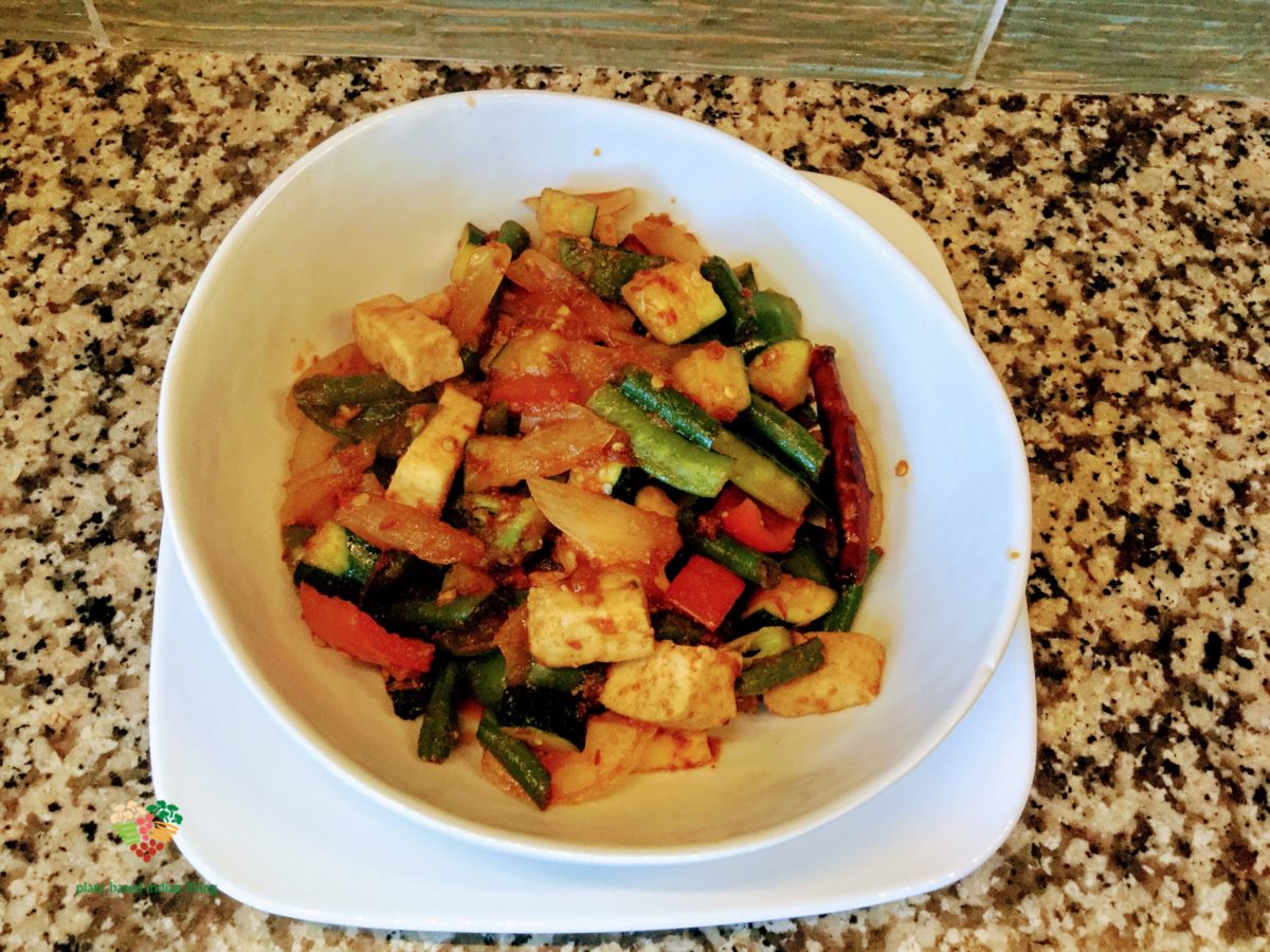 Red Curry Noodle Soup (FoK) + Sautéed Veg Tofu