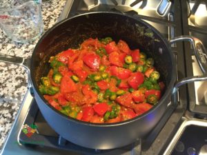 Tomato Chutney in Saucepan