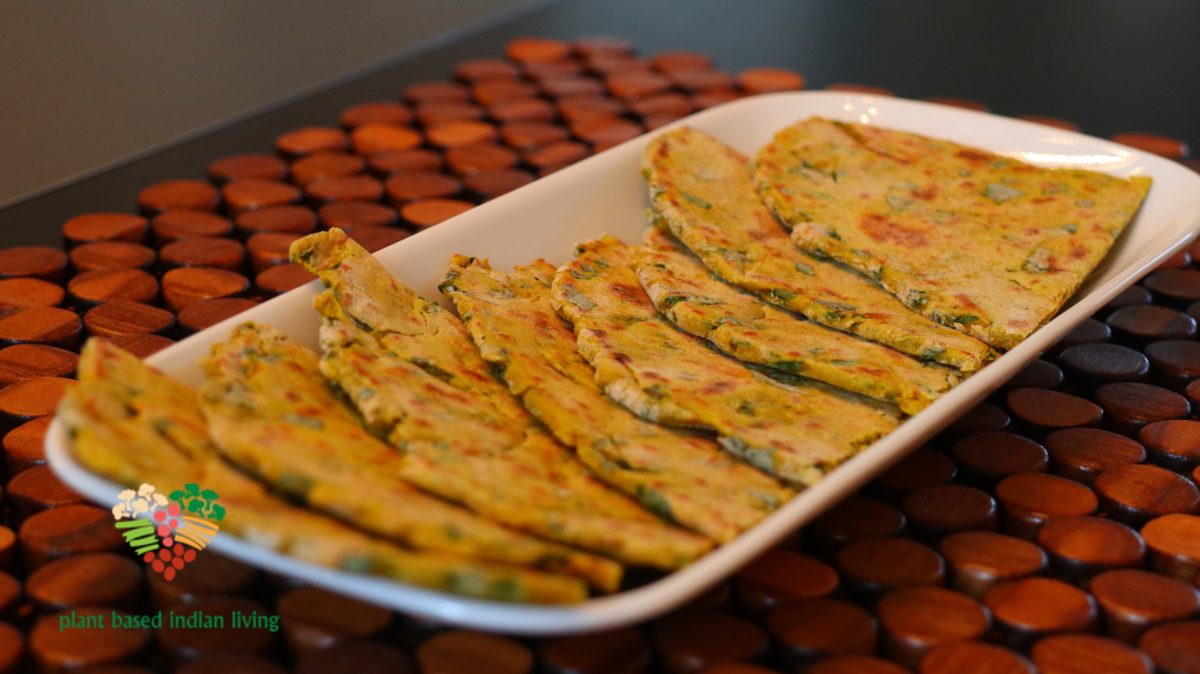 Chickpea Spinach Roti