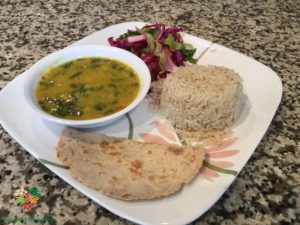 Roti is served with Indian Dish