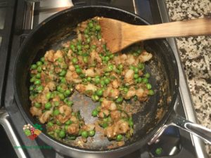 Potato Peas Filling Cooking