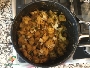 Aloo Gobhi in the pan