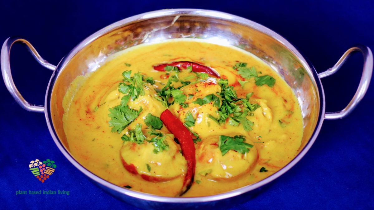 Punjabi Kadhi (Dairy-Free Yogurt based gravy)