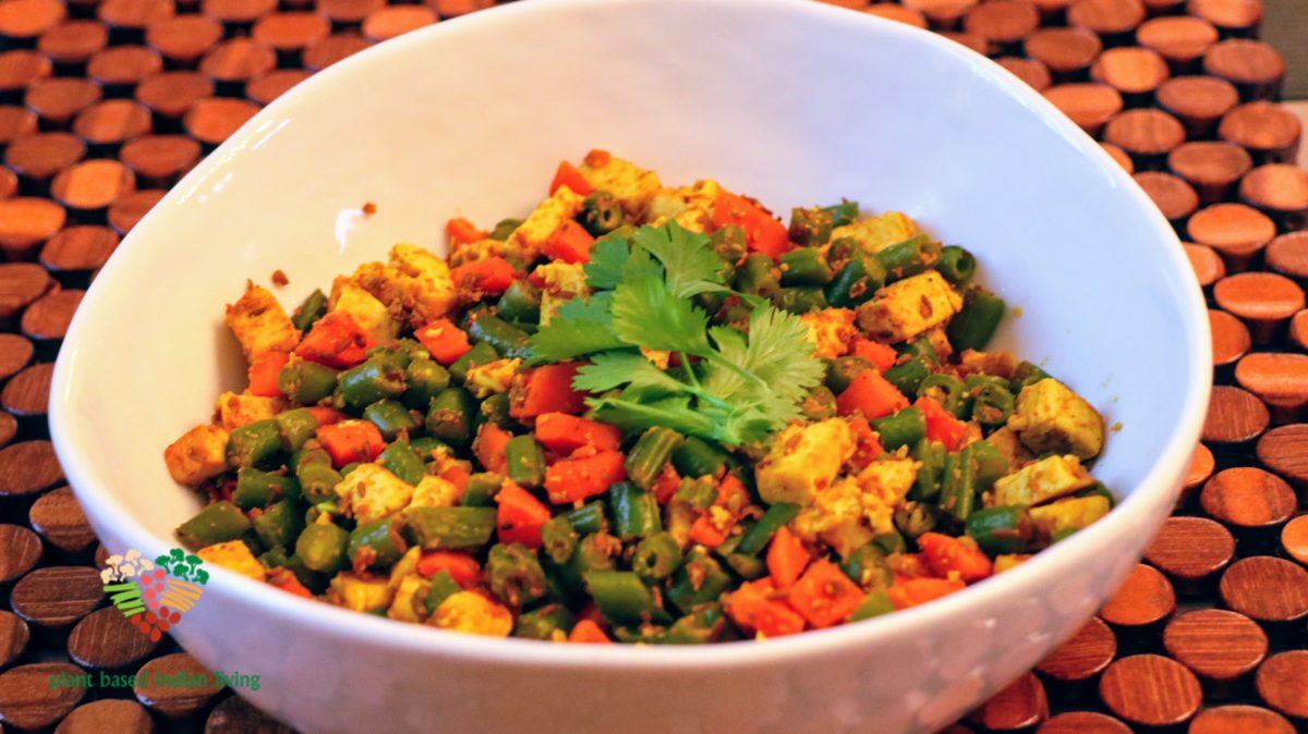 Green Beans with Tofu and Carrots