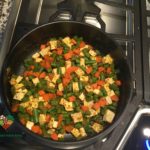 Tofu + Carrots + Beans Cooking